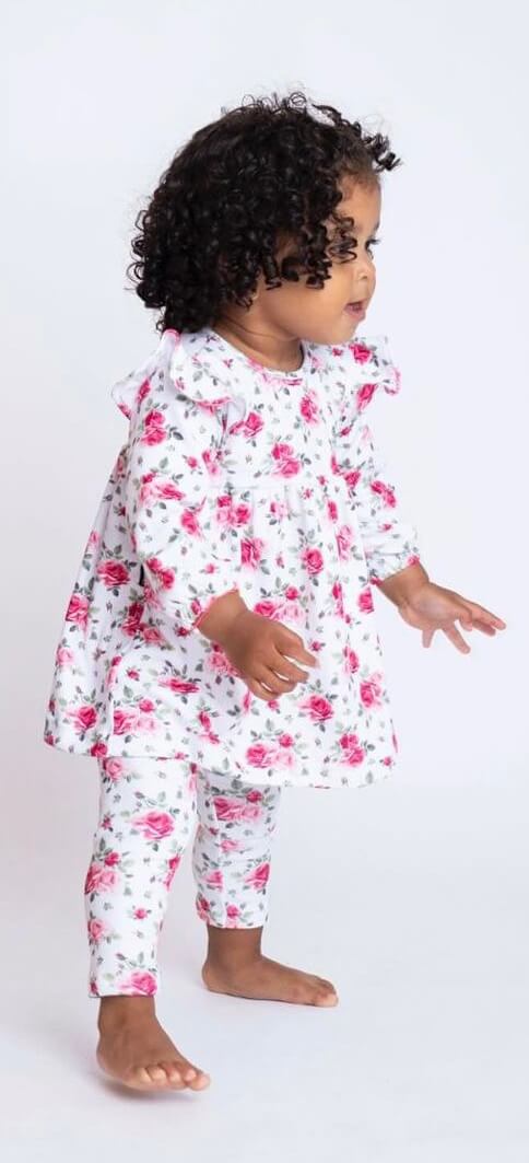 Calza y vestido kids rosas