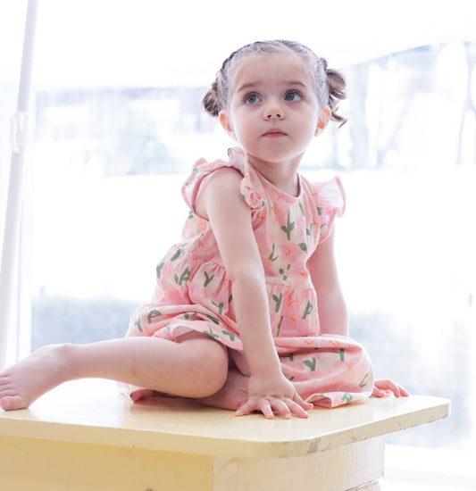 Vestido Flor Salmon